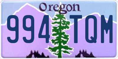 OR license plate 994TQM