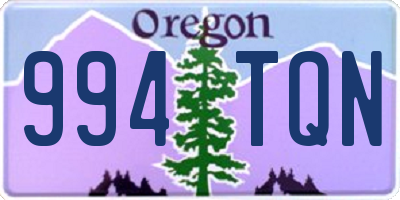 OR license plate 994TQN