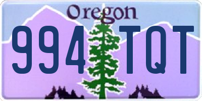 OR license plate 994TQT