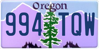 OR license plate 994TQW
