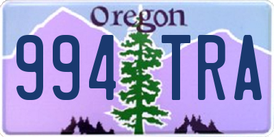 OR license plate 994TRA