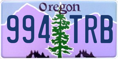 OR license plate 994TRB