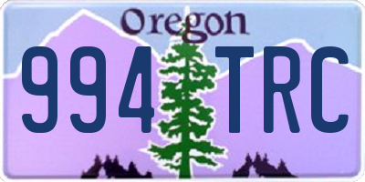 OR license plate 994TRC