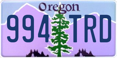 OR license plate 994TRD