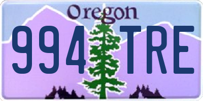 OR license plate 994TRE