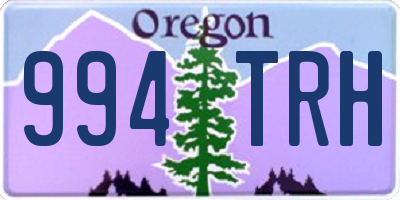 OR license plate 994TRH