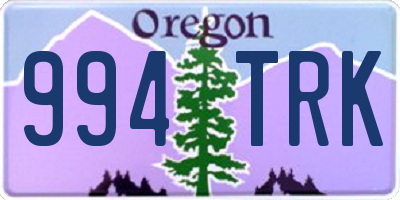 OR license plate 994TRK