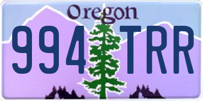 OR license plate 994TRR