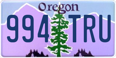 OR license plate 994TRU