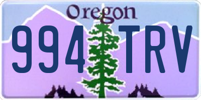 OR license plate 994TRV