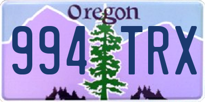 OR license plate 994TRX