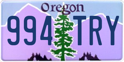 OR license plate 994TRY