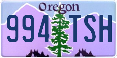 OR license plate 994TSH