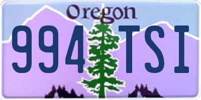 OR license plate 994TSI