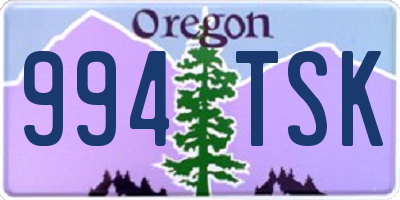 OR license plate 994TSK