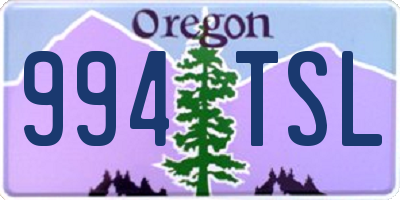 OR license plate 994TSL