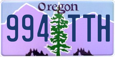 OR license plate 994TTH