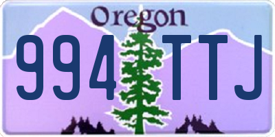 OR license plate 994TTJ