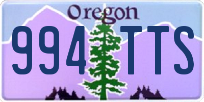 OR license plate 994TTS