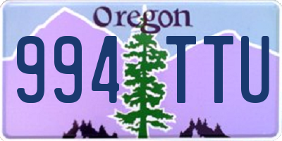 OR license plate 994TTU