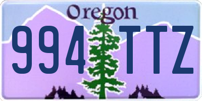 OR license plate 994TTZ