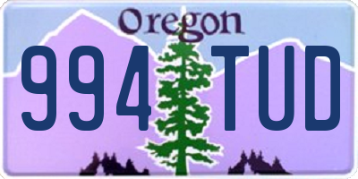 OR license plate 994TUD