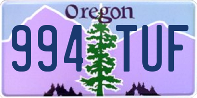 OR license plate 994TUF