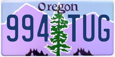 OR license plate 994TUG