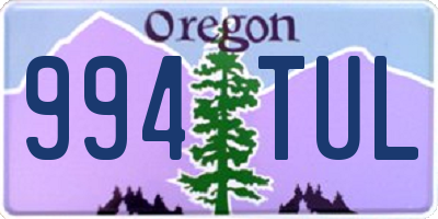 OR license plate 994TUL