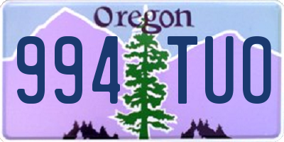 OR license plate 994TUO