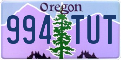OR license plate 994TUT