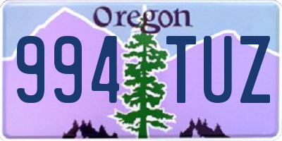 OR license plate 994TUZ