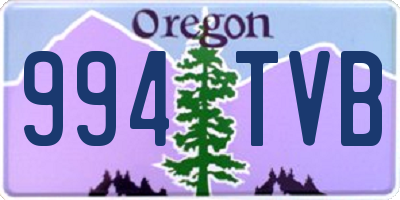 OR license plate 994TVB