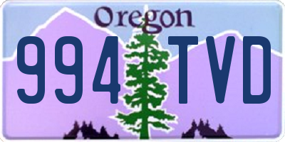 OR license plate 994TVD