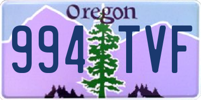 OR license plate 994TVF