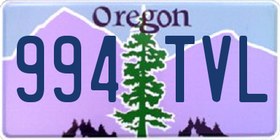 OR license plate 994TVL