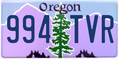 OR license plate 994TVR