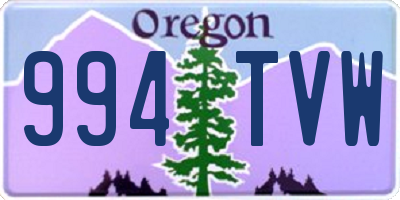 OR license plate 994TVW