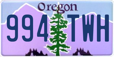 OR license plate 994TWH