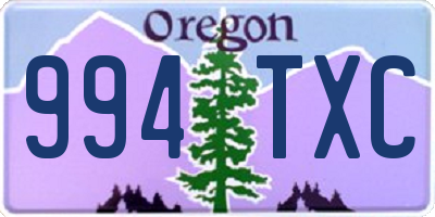 OR license plate 994TXC