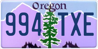 OR license plate 994TXE