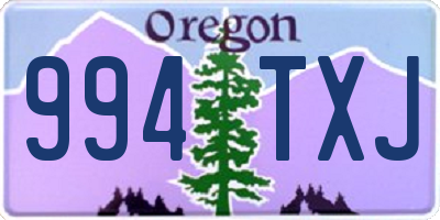 OR license plate 994TXJ