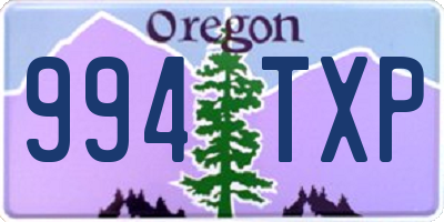 OR license plate 994TXP