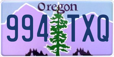 OR license plate 994TXQ