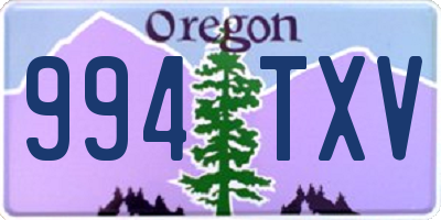 OR license plate 994TXV