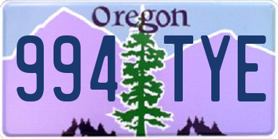 OR license plate 994TYE
