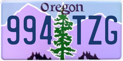 OR license plate 994TZG