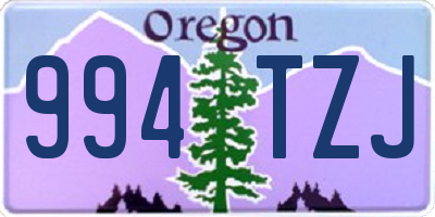 OR license plate 994TZJ