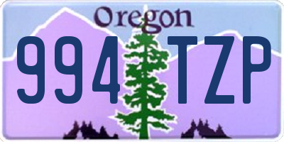 OR license plate 994TZP