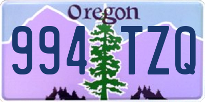 OR license plate 994TZQ